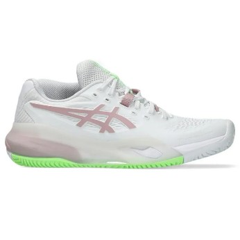 ZAPATILLAS ASICS GEL RESOLUTION X CLAY BLANCO ROSA MORGANITA MUJER TALLA 37